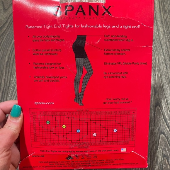 NWT Spanx Patterned Tight-End-Tights Bodyshaping Stretch Fitted Nude Size B - Picture 4 of 5